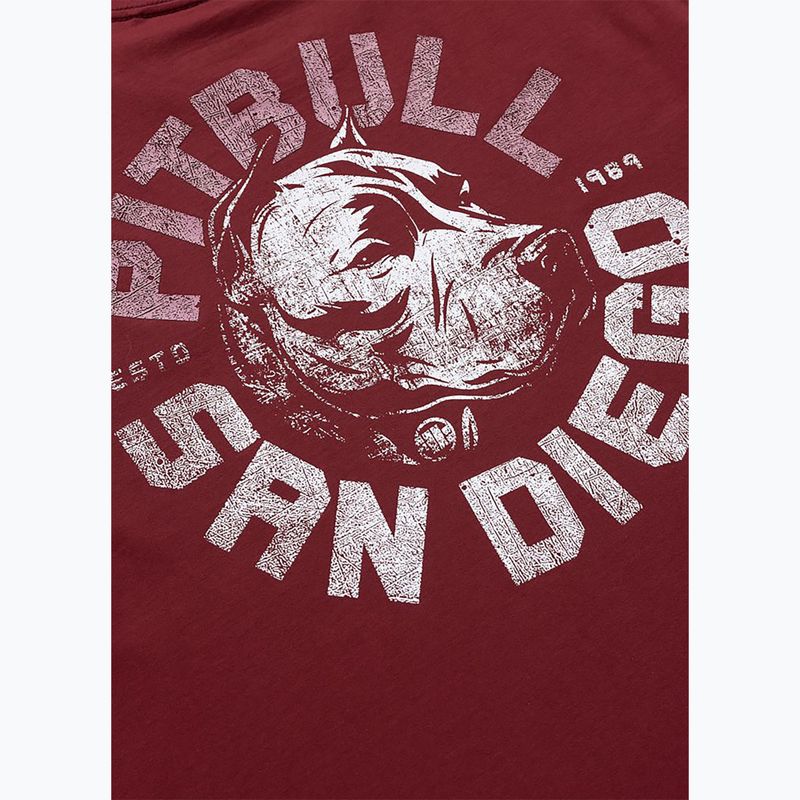 Vyriški marškinėliai Pitbull Dog SD burgundy 8