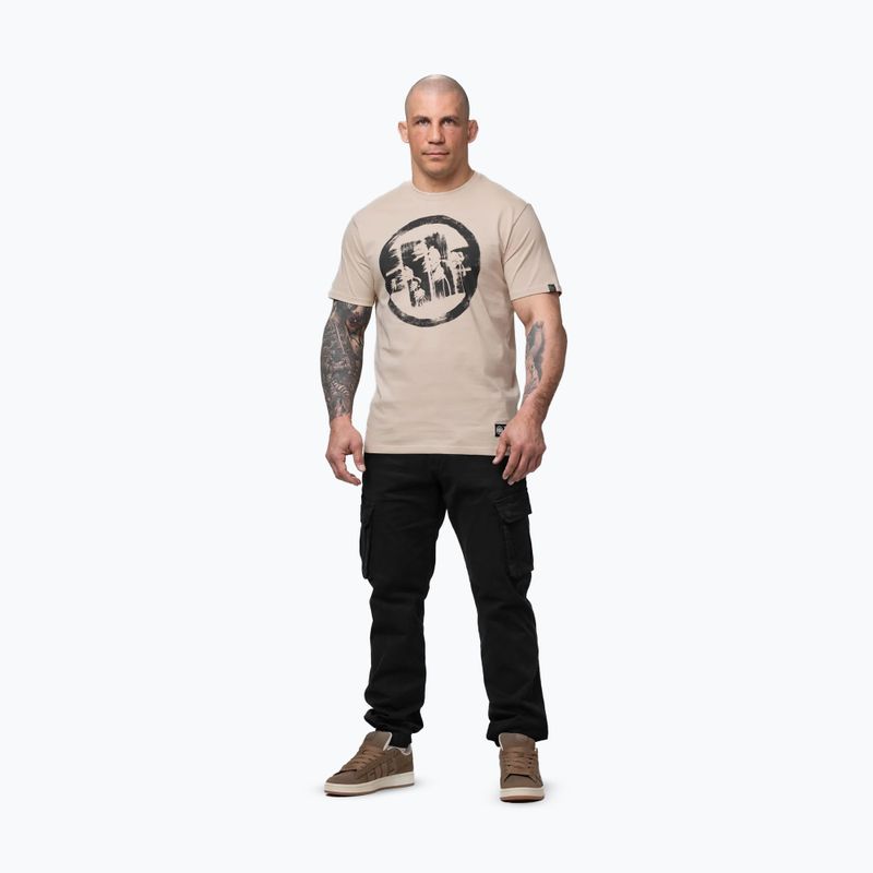 Vyriški marškinėliai Pitbull Palms ultra light sand logo 2
