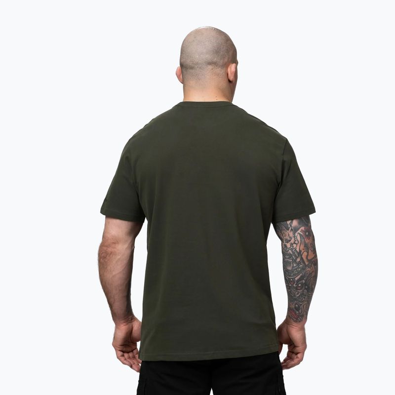 Vyriški marškinėliai Pitbull USA CAL Big Logo old green 3