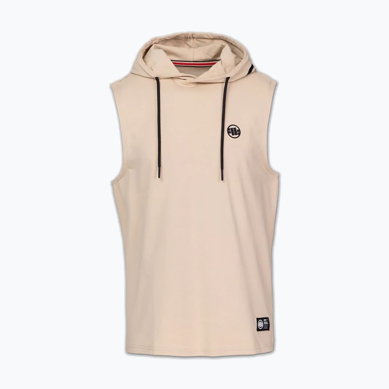 Vyriškas treniruočių džemperis Pitbull Mercado Hilltop Sleeveless Hooded pale sand 3