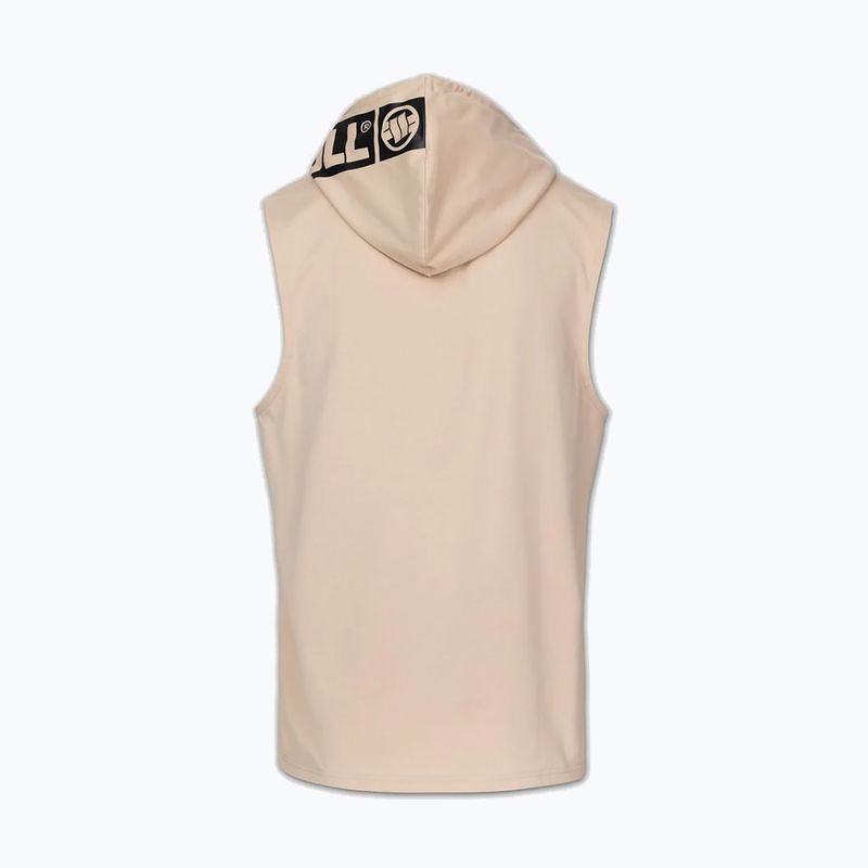 Vyriškas treniruočių džemperis Pitbull Mercado Hilltop Sleeveless Hooded pale sand 4