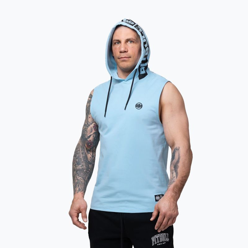 Vyriškas treniruočių džemperis Pitbull Mercado Hilltop Sleeveless Hooded light blue 4