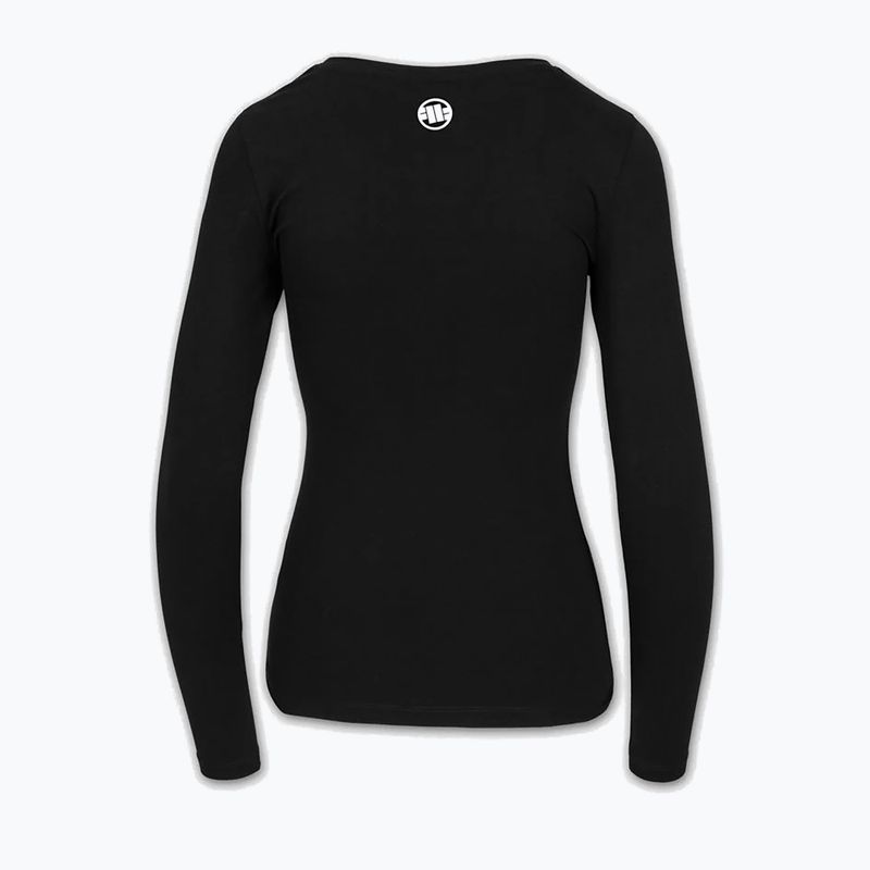 Moteriški marškinėliai ilgomis rankovėmis Pitbull R Slim Fit black 6