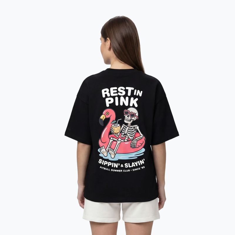 Moteriški marškinėliai Pitbull Rest In Pink Oversize black 3