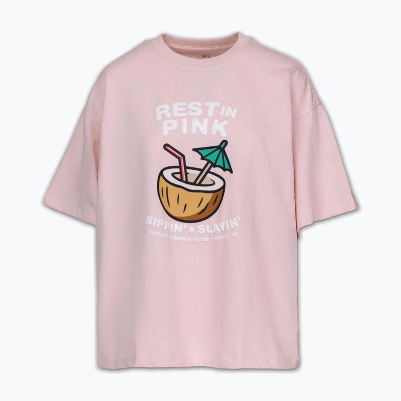 Moteriški marškinėliai Pitbull Rest In Pink Oversize strawberry cream 5
