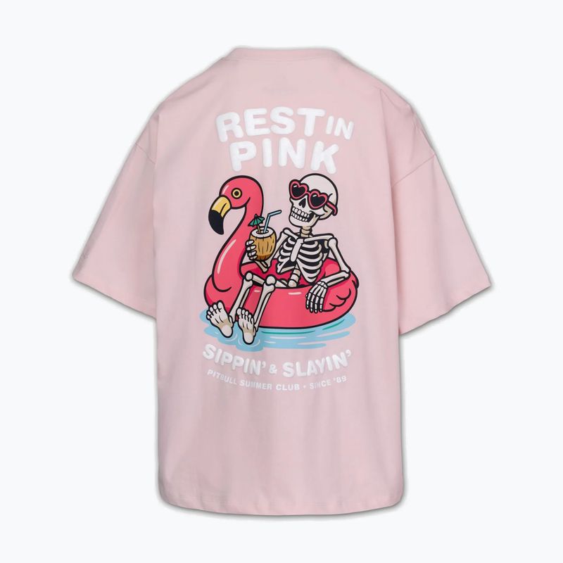 Moteriški marškinėliai Pitbull Rest In Pink Oversize strawberry cream 6