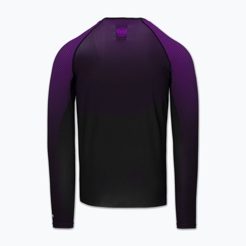 Vyriškas ilgomis rankovėmis rashguardas Pitbull Belt Rashguard purple 4