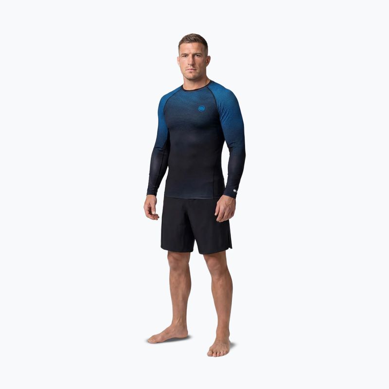 Vyriškas ilgomis rankovėmis rashguardas Pitbull Belt Rashguard blue 2