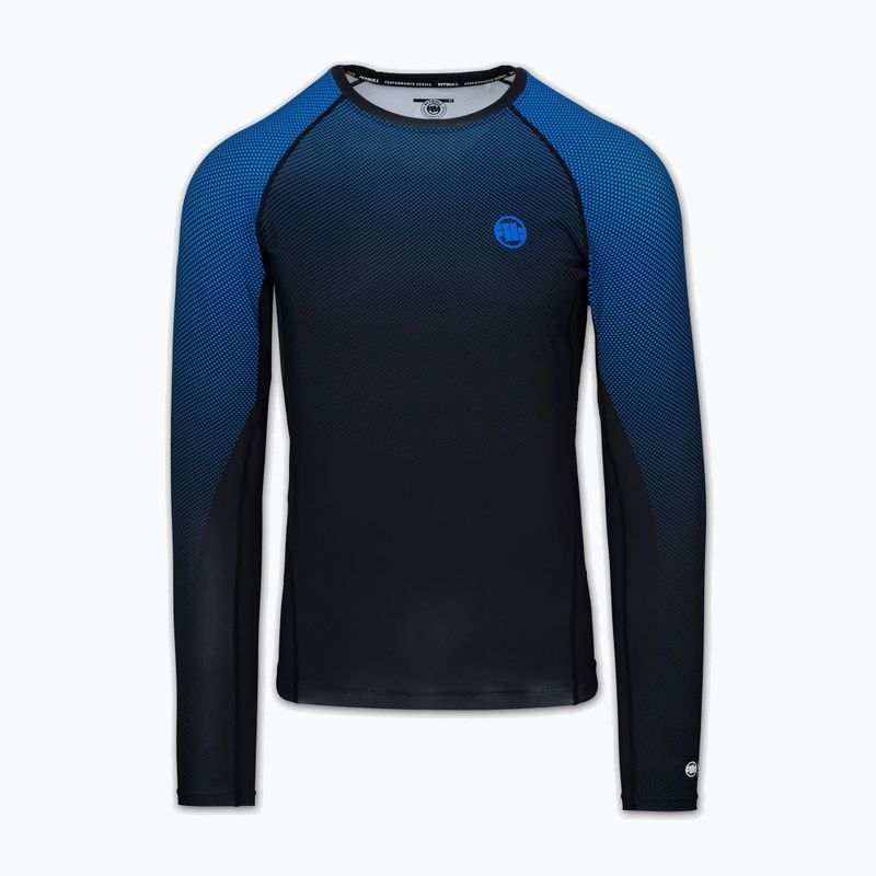 Vyriškas ilgomis rankovėmis rashguardas Pitbull Belt Rashguard blue 3