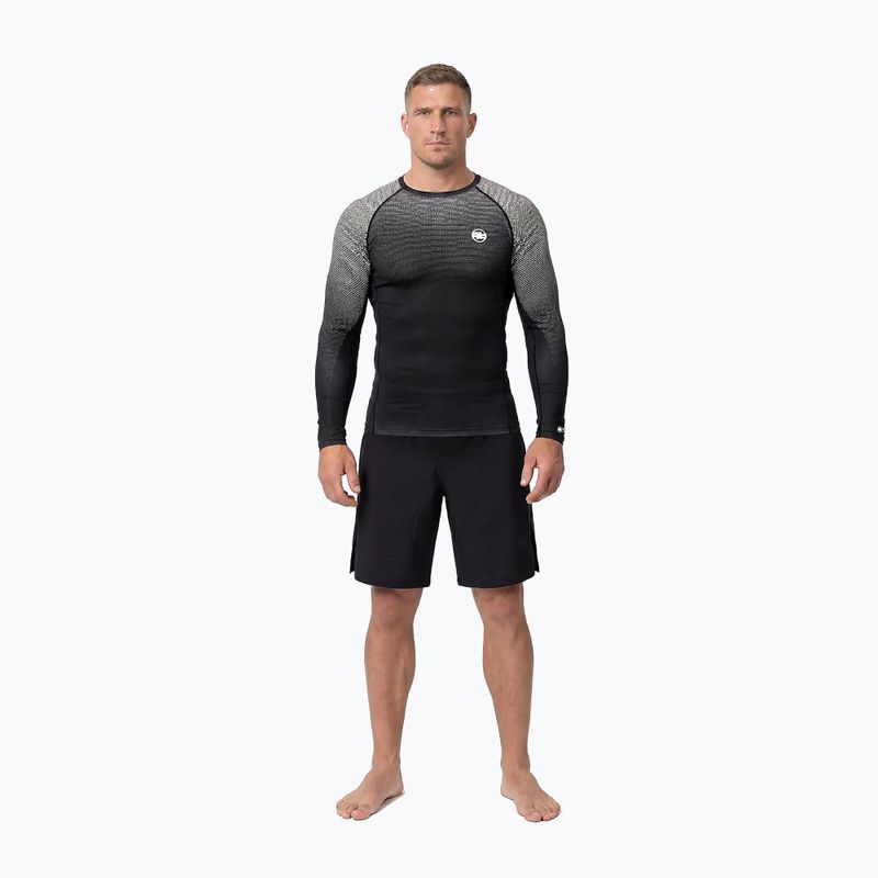 Vyriškas ilgomis rankovėmis rashguardas Pitbull Belt Rashguard black 2