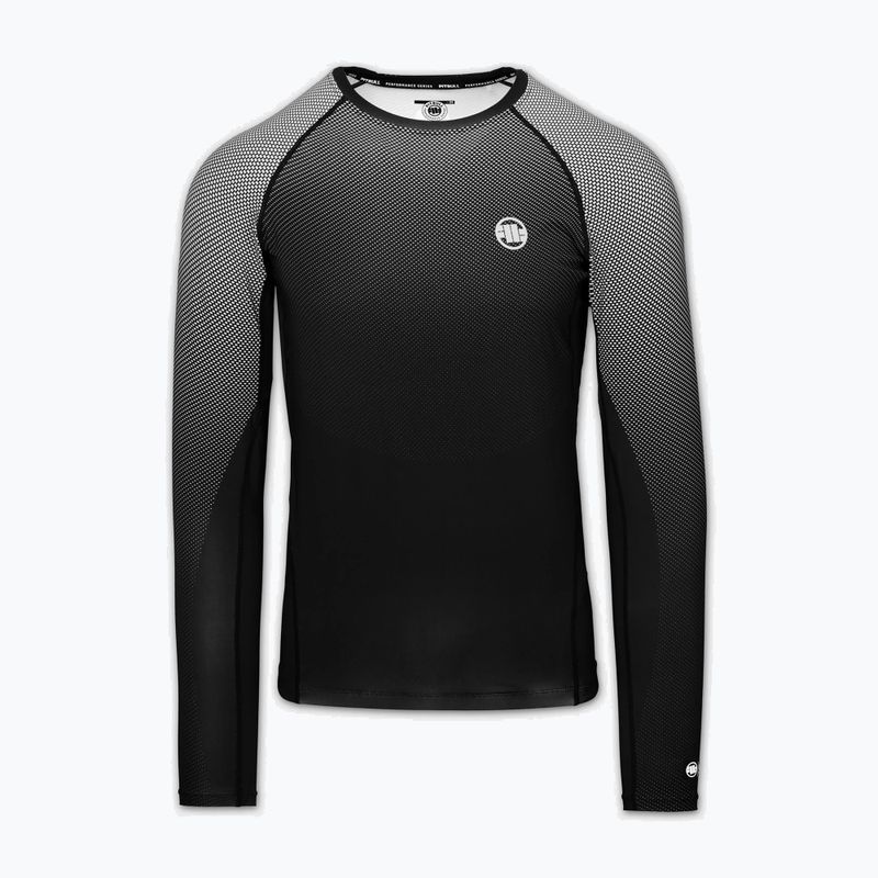 Vyriškas ilgomis rankovėmis rashguardas Pitbull Belt Rashguard black 3