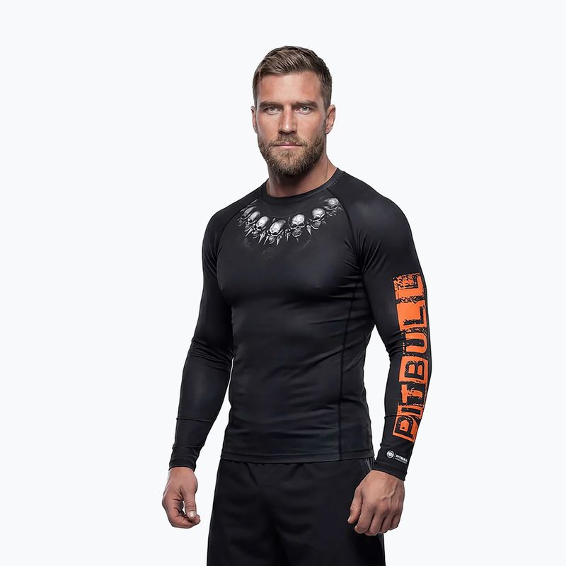 Vyriškas ilgomis rankovėmis rashguardas Pitbull Blacky Rashguard