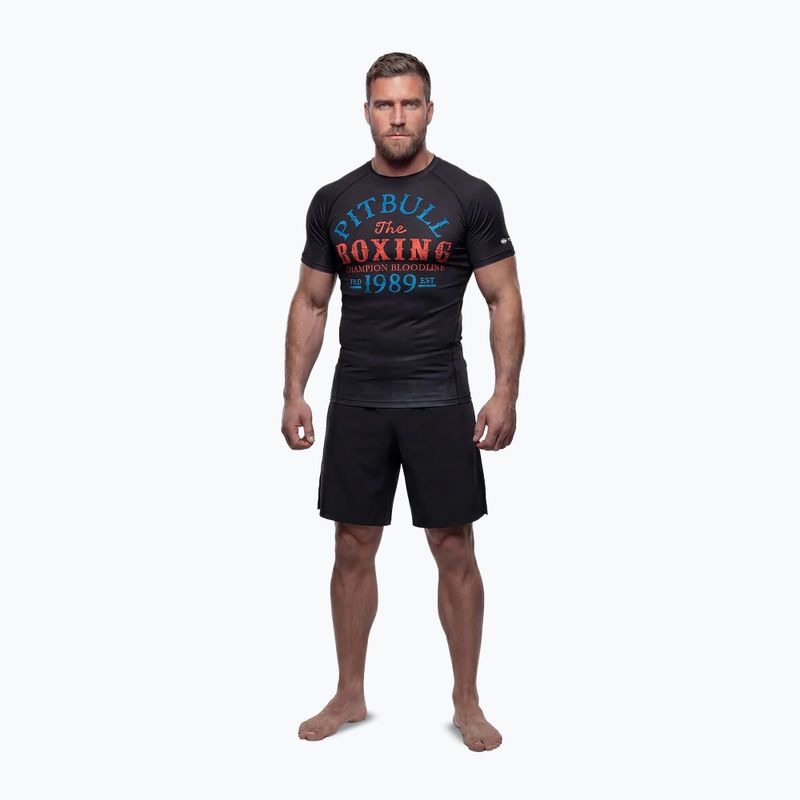 Vyriškas ilgomis rankovėmis rashguardas Pitbull Champion Bloodline Rashguard black 2