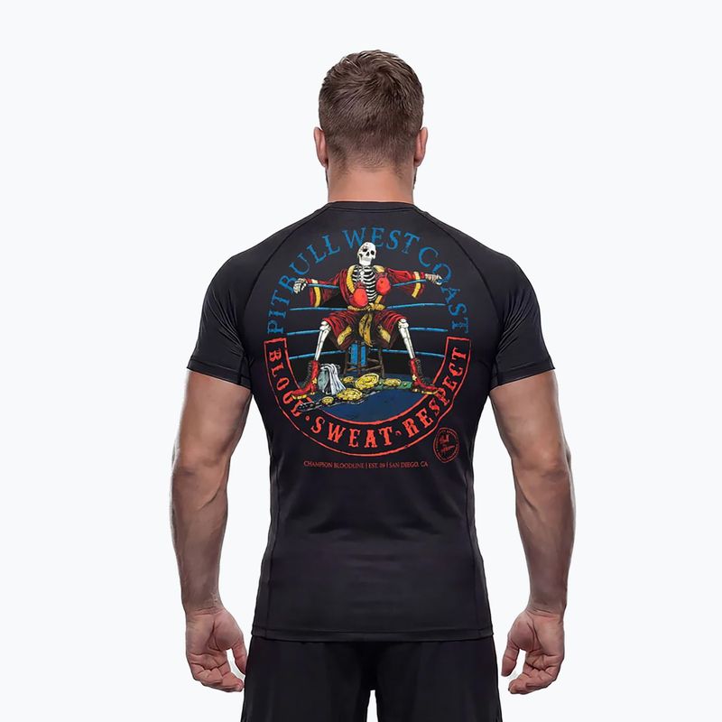 Vyriškas ilgomis rankovėmis rashguardas Pitbull Champion Bloodline Rashguard black 4
