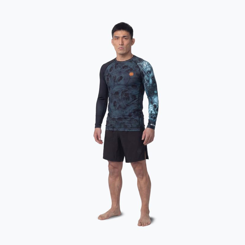 Vyriškas ilgomis rankovėmis rashguardas Pitbull Guardian Angel Rashguard black 2