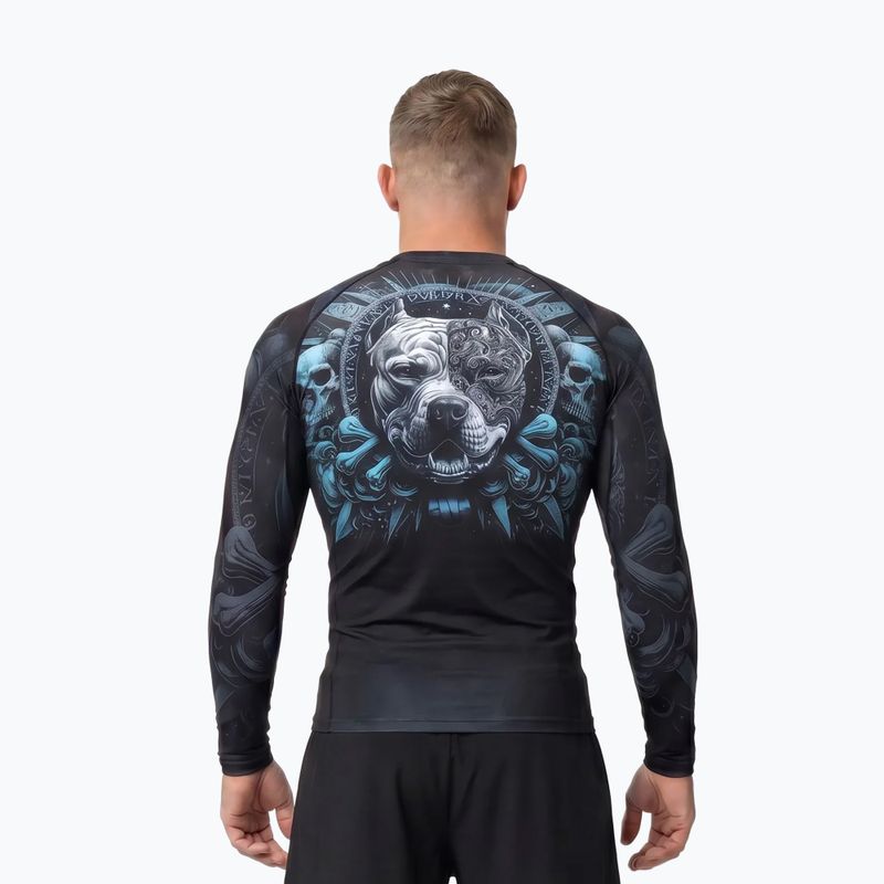 Vyriškas ilgomis rankovėmis rashguardas Pitbull World Rashguard black 3