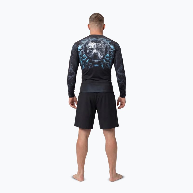 Vyriškas ilgomis rankovėmis rashguardas Pitbull World Rashguard black 4