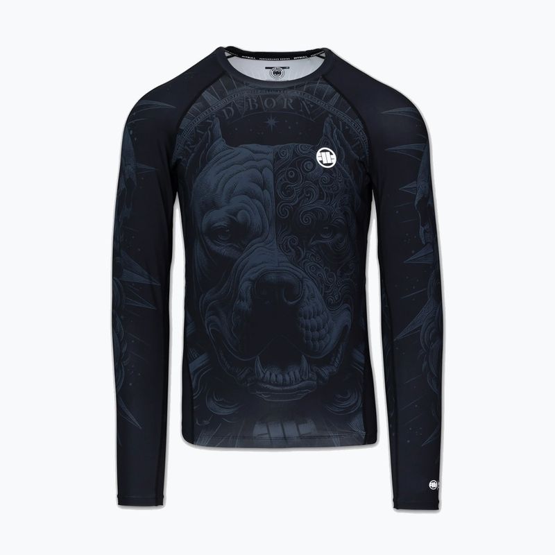 Vyriškas ilgomis rankovėmis rashguardas Pitbull World Rashguard black 5