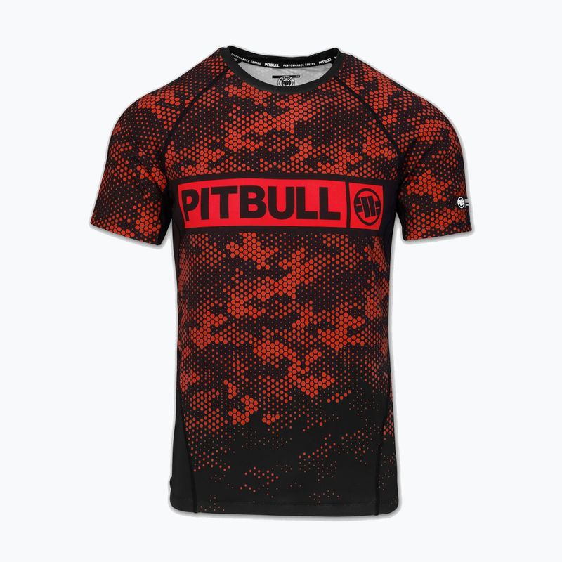Vyriški marškinėliai Pitbull Hex Camo Hilltop Rashguard red 3
