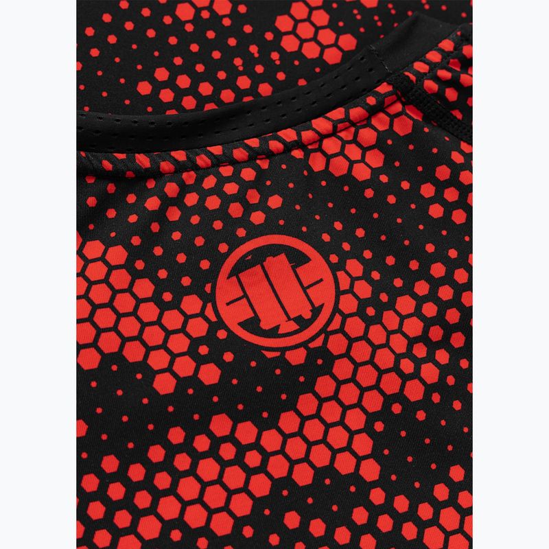 Vyriški marškinėliai Pitbull Hex Camo Hilltop Rashguard red 7
