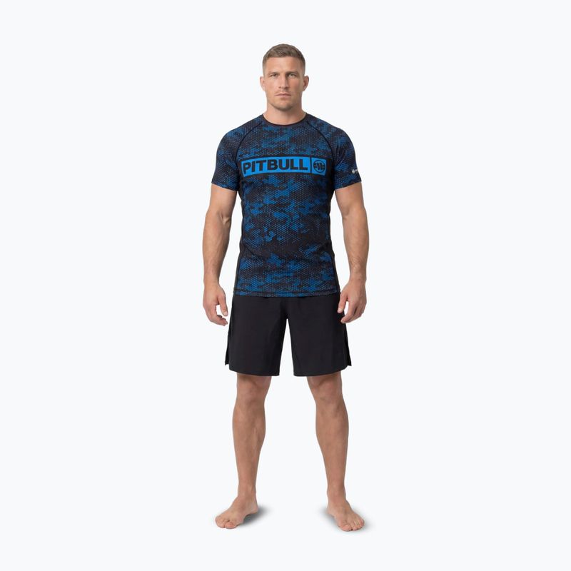 Vyriški marškinėliai Pitbull Hex Camo Hilltop Rashguard blue 2