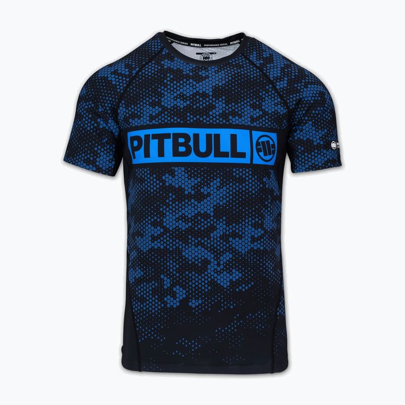 Vyriški marškinėliai Pitbull Hex Camo Hilltop Rashguard blue 3
