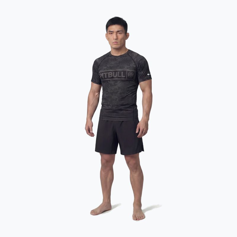 Vyriški marškinėliai Pitbull Hex Camo Hilltop Rashguard black 2