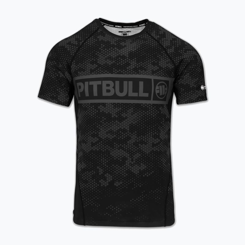 Vyriški marškinėliai Pitbull Hex Camo Hilltop Rashguard black 3