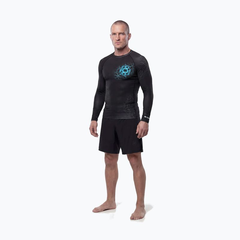 Vyriškas ilgomis rankovėmis rashguardas Pitbull Ray Rashguard sky blue 2