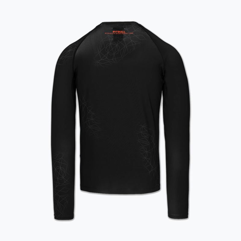 Vyriškas ilgomis rankovėmis rashguardas Pitbull Ray Rashguard fluo/red 4