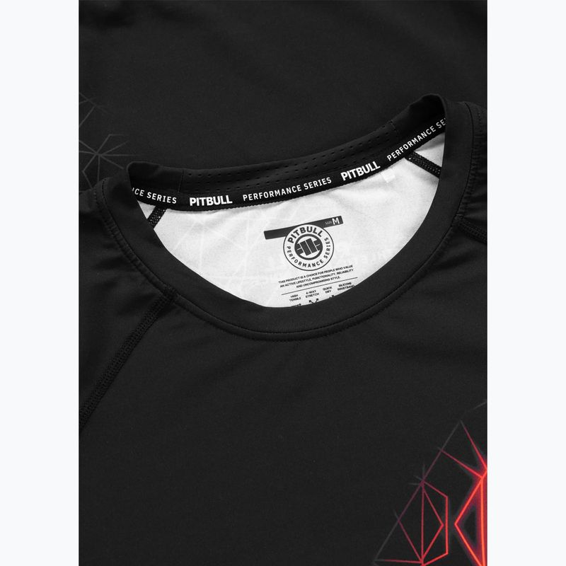 Vyriškas ilgomis rankovėmis rashguardas Pitbull Ray Rashguard fluo/red 5
