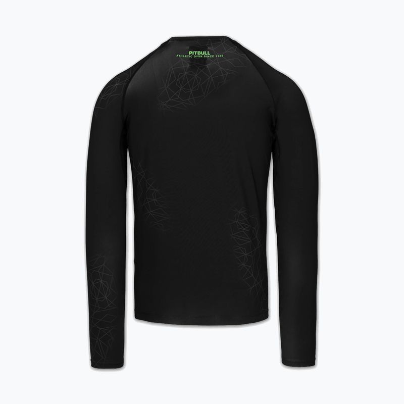 Vyriškas ilgomis rankovėmis rashguardas Pitbull Ray Rashguard fluo green 4