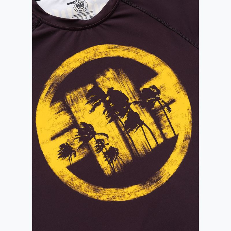 Vyriški marškinėliai Pitbull Rashguard Logo Palms brown 6