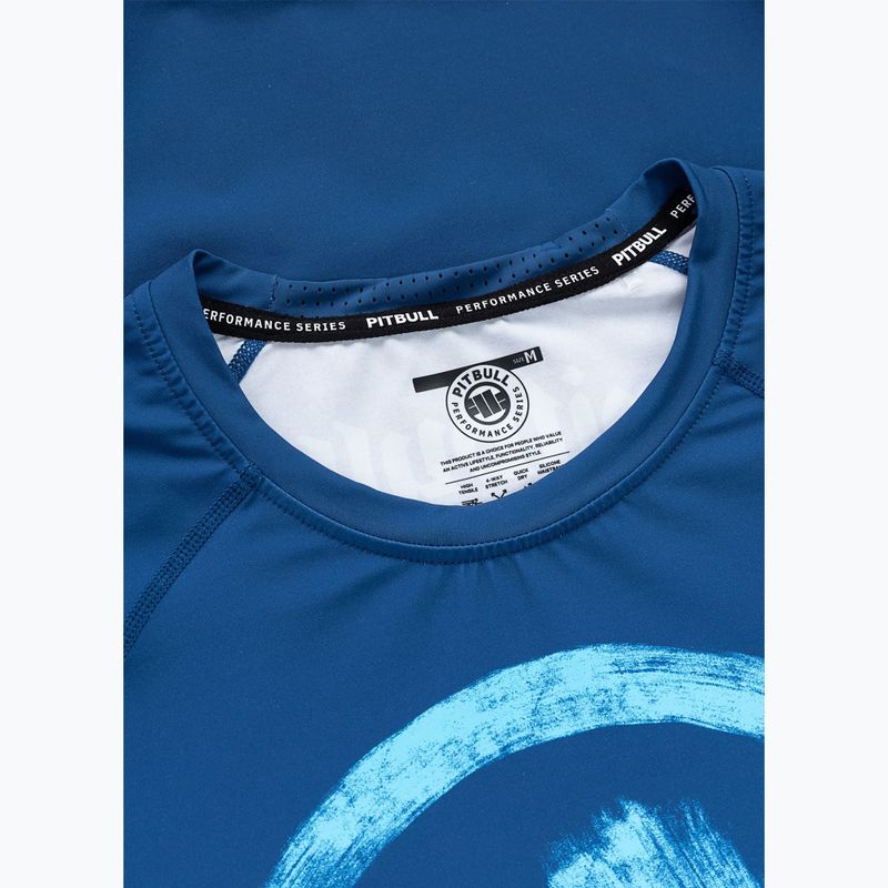 Vyriški marškinėliai Pitbull Rashguard Logo Palms blue 5