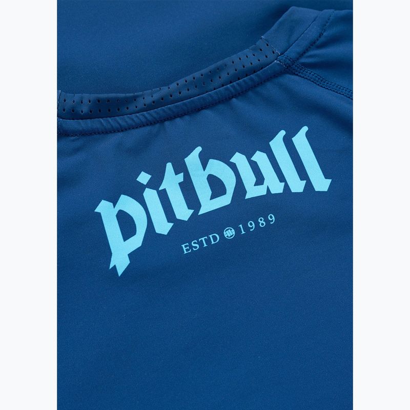 Vyriški marškinėliai Pitbull Rashguard Logo Palms blue 7