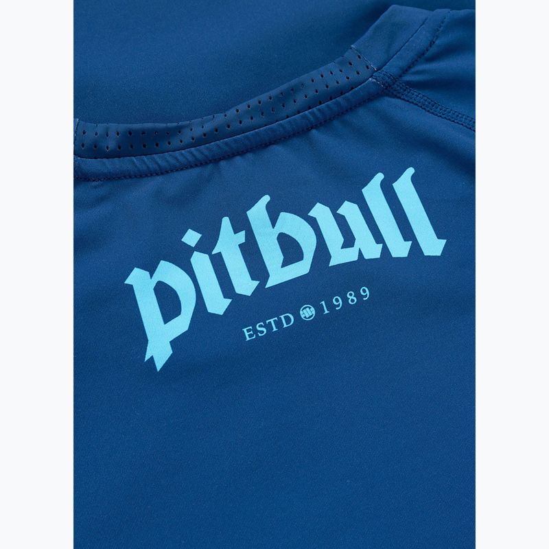 Vyriškas ilgomis rankovėmis rashguardas Pitbull Rashguard Logo Palms blue 7