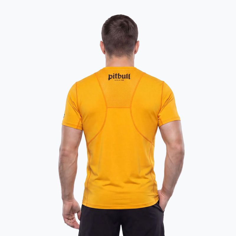 Vyriški marškinėliai Pitbull Palms mesh yellow logo 3