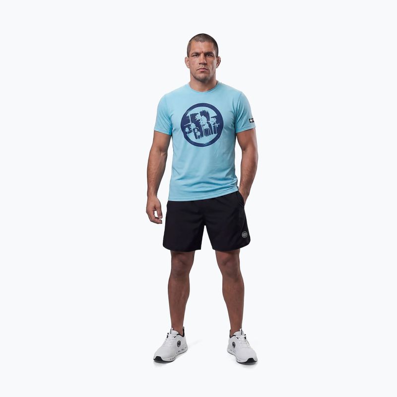 Vyriški marškinėliai Pitbull Palms mesh light blue logo 2