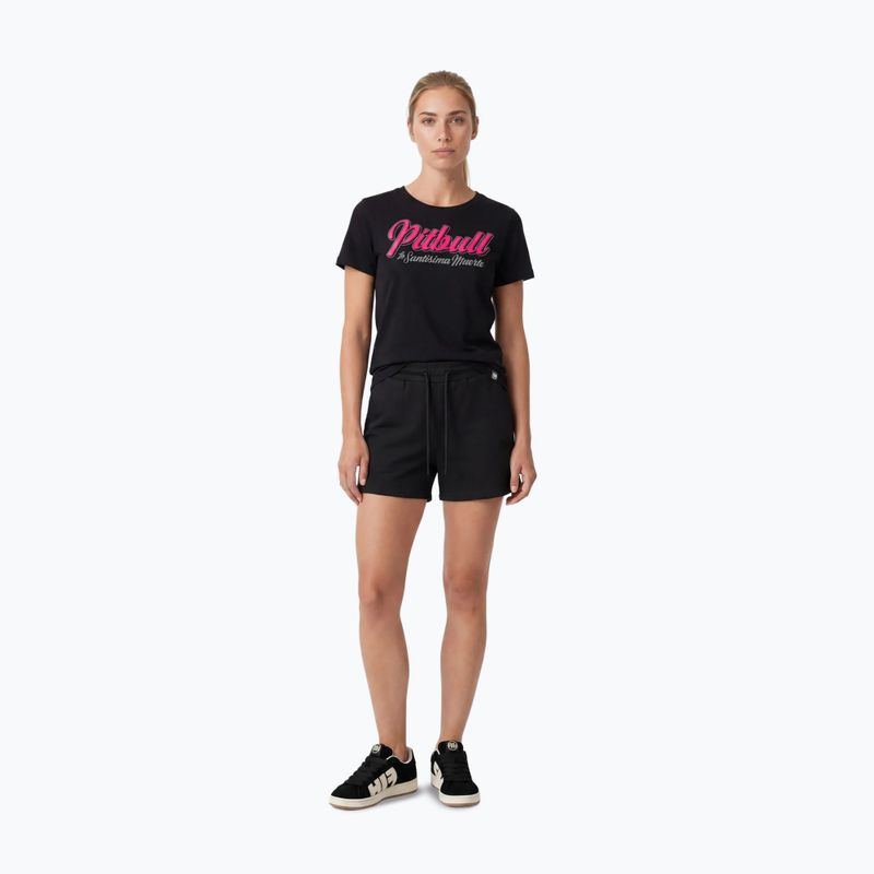 Moteriški marškinėliai Pitbull Santa Muerte black/pink 2