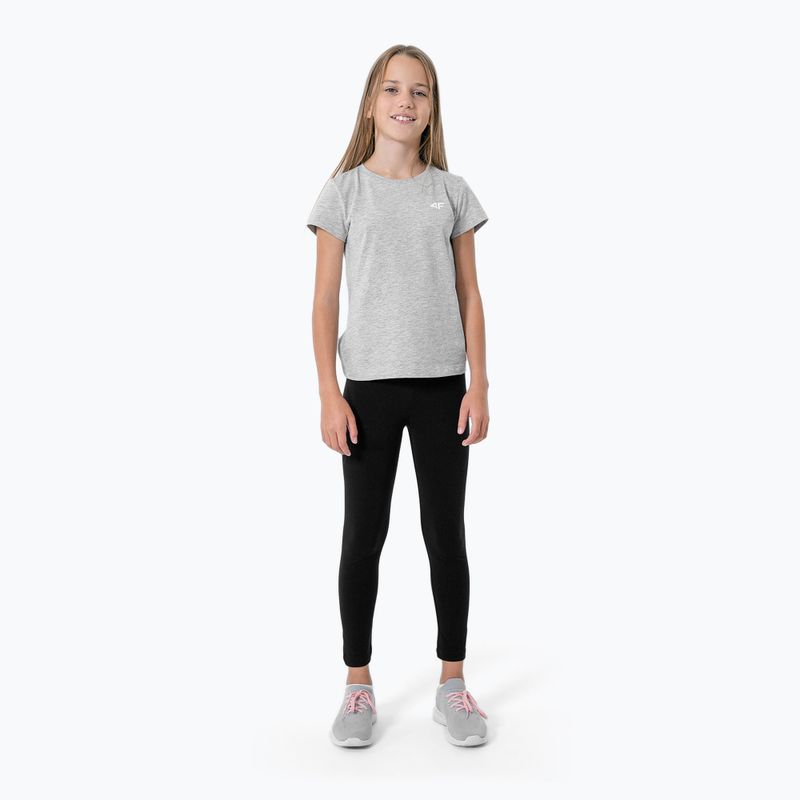 Vaikiški marškinėliai 4F JTSD001 cold light grey melange 2