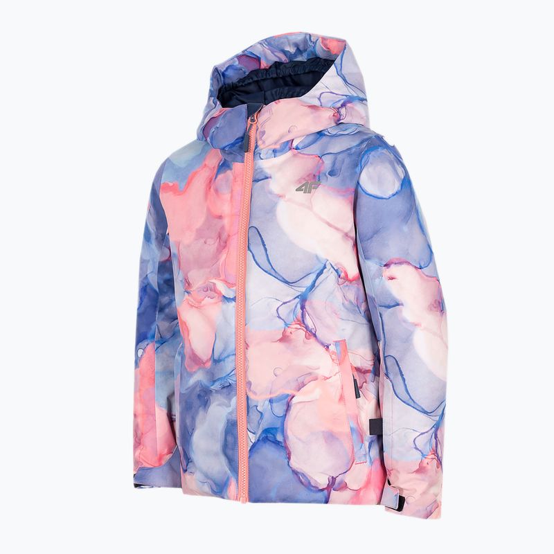 Vaikiška slidinėjimo striukė 4F JKUDN002 šviesiai rožinės spalvos 3