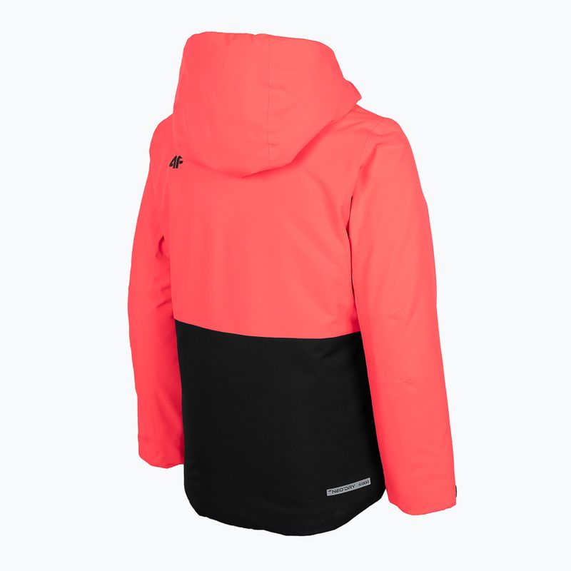 Vaikiška slidinėjimo striukė 4F JKUDN001 coral neon 4