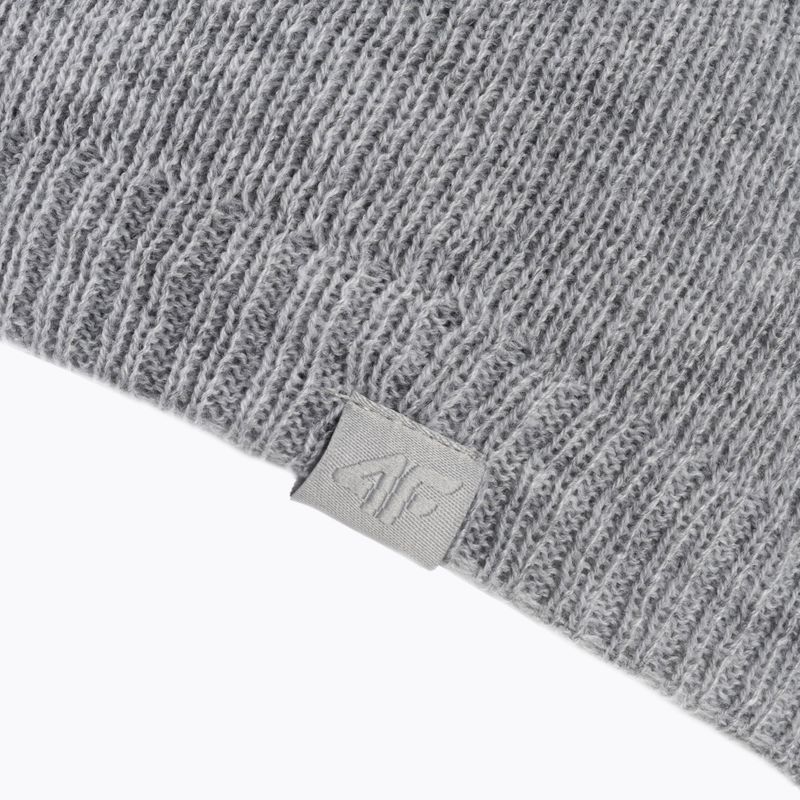 Moteriška žieminė kepurė 4F CAD001 cold light grey melange 4