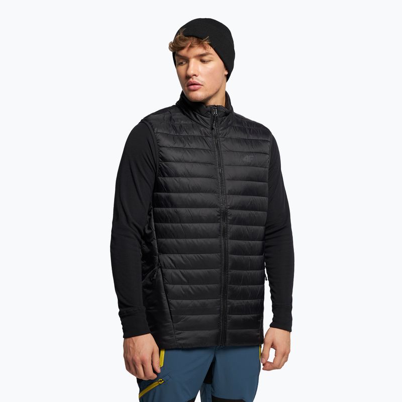 Vyriški trekingo marškinėliai be rankovių 4F KUMP001 deep black