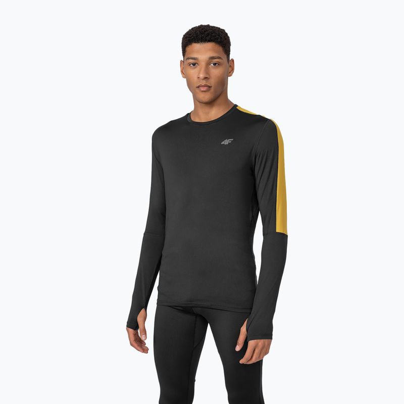 Vyriškos 4F ilgomis rankovėmis TSMLF010 LS deep black