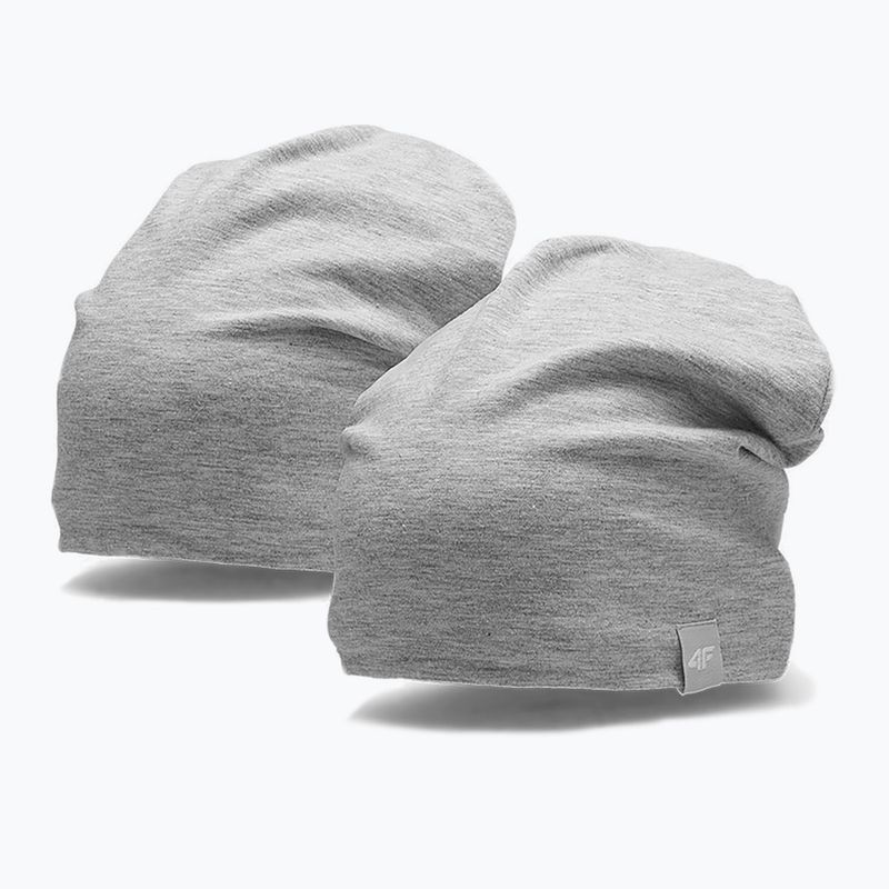 Vaikiška žieminė kepurė 4F JCAD001 cold light grey melange 6