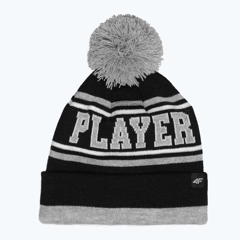 Vaikiška žieminė kepurė 4F JCAM005 juoda 7