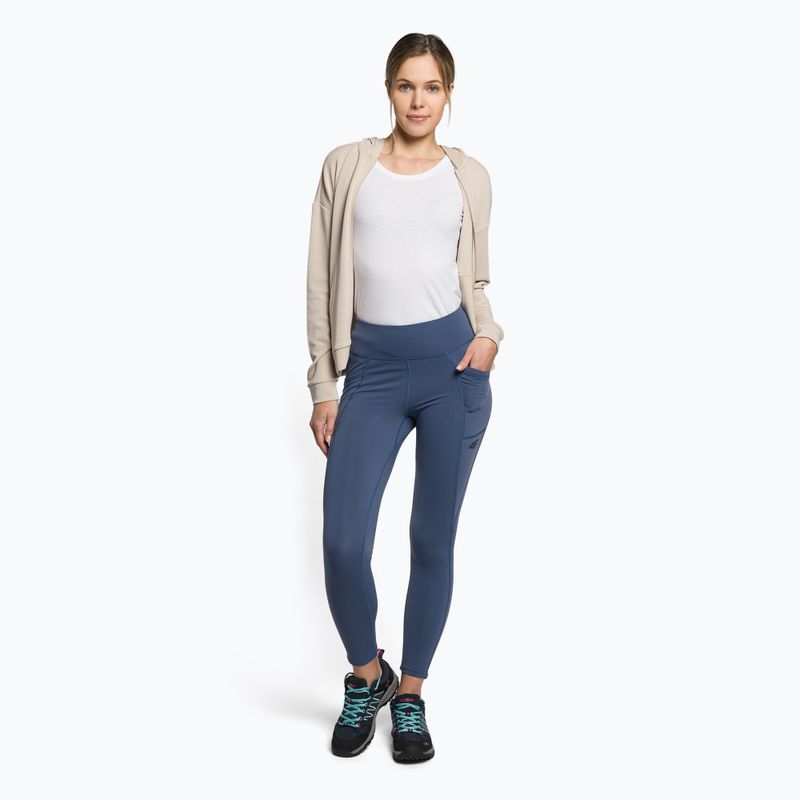 Moteriškos trekingo kelnės 4F SPDTR060 denim 2