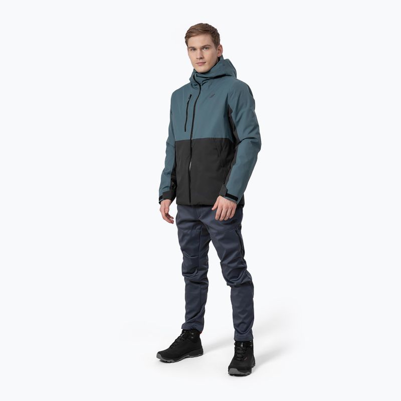 Vyriška striukė nuo lietaus 4F KUM060 teal 2