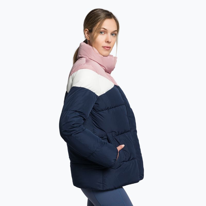 Moteriška pūkinė striukė 4F KUDP007 tamsiai mėlyna 3